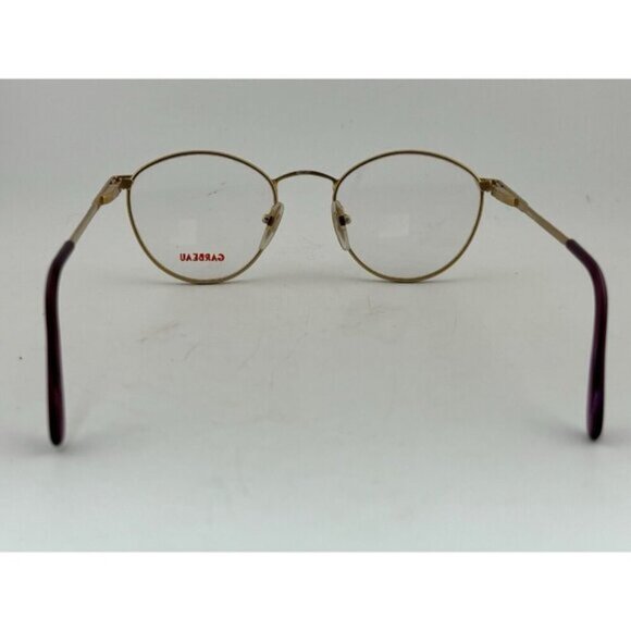 GARBEAU - Gold Purple 7036 49-21-135 Round Eyeglass Frames - Picture 3 of 7